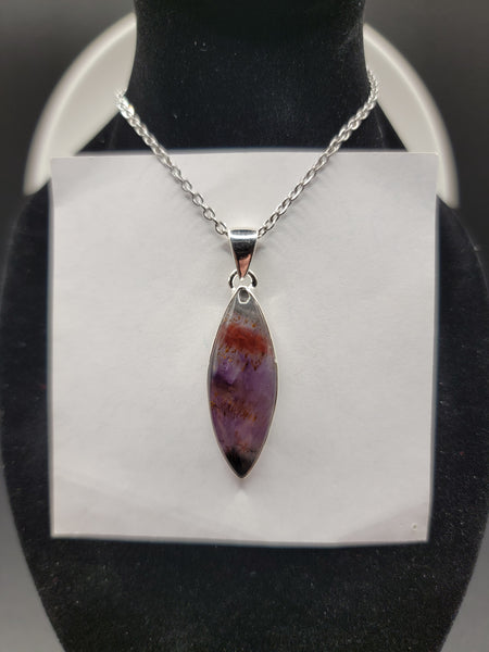 Super Seven Cacoxenite Silver Pendant