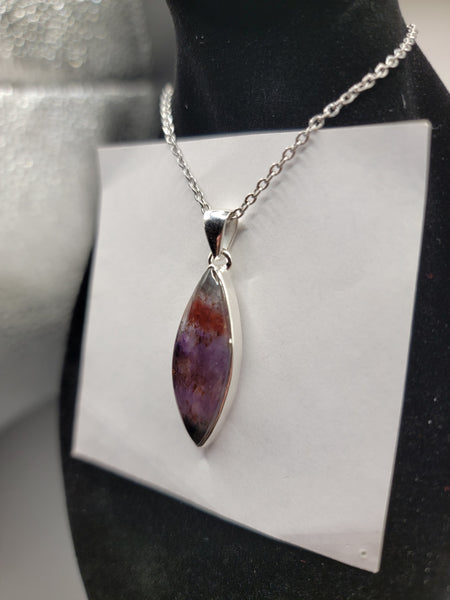 Super Seven Cacoxenite Silver Pendant