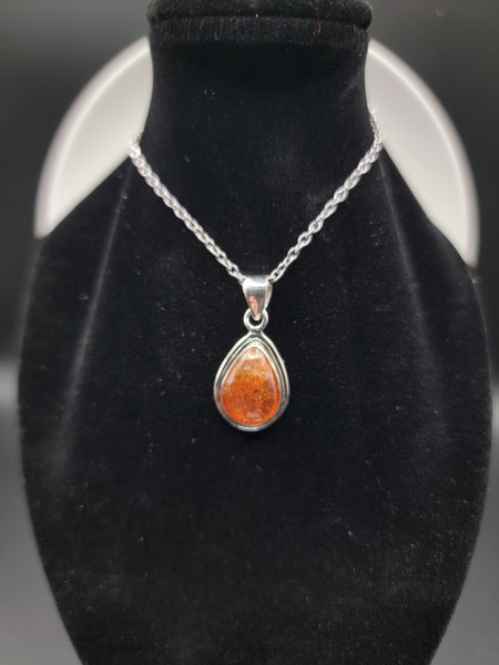 Sunstone Silver Pendant