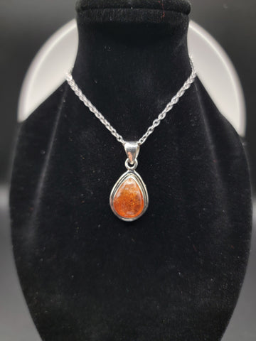 Sunstone Silver Pendant