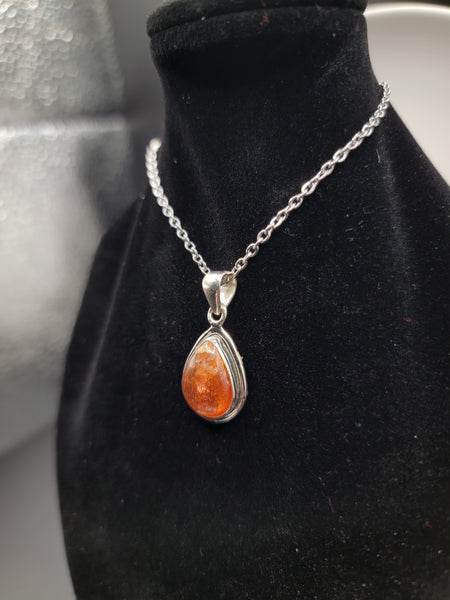Sunstone Silver Pendant