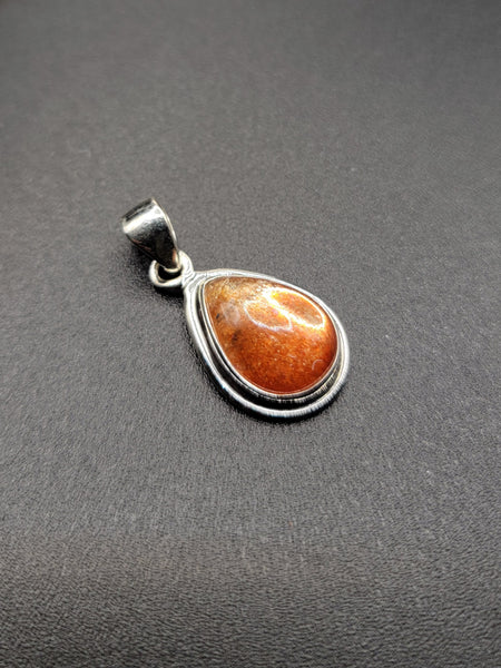 Sunstone Silver Pendant