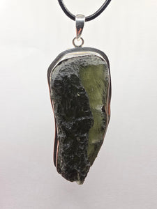 Moldavite Silver Pendant