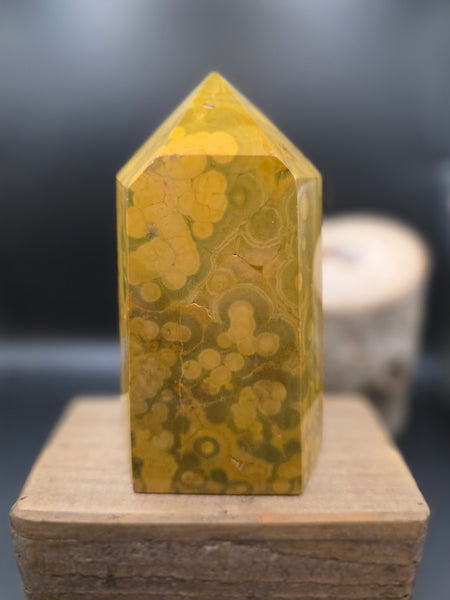 Yellow Orbicular Jasper Tower