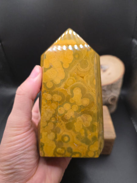Yellow Orbicular Jasper Tower