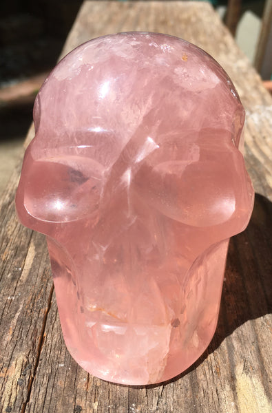 Rose Quartz Skull w/ star